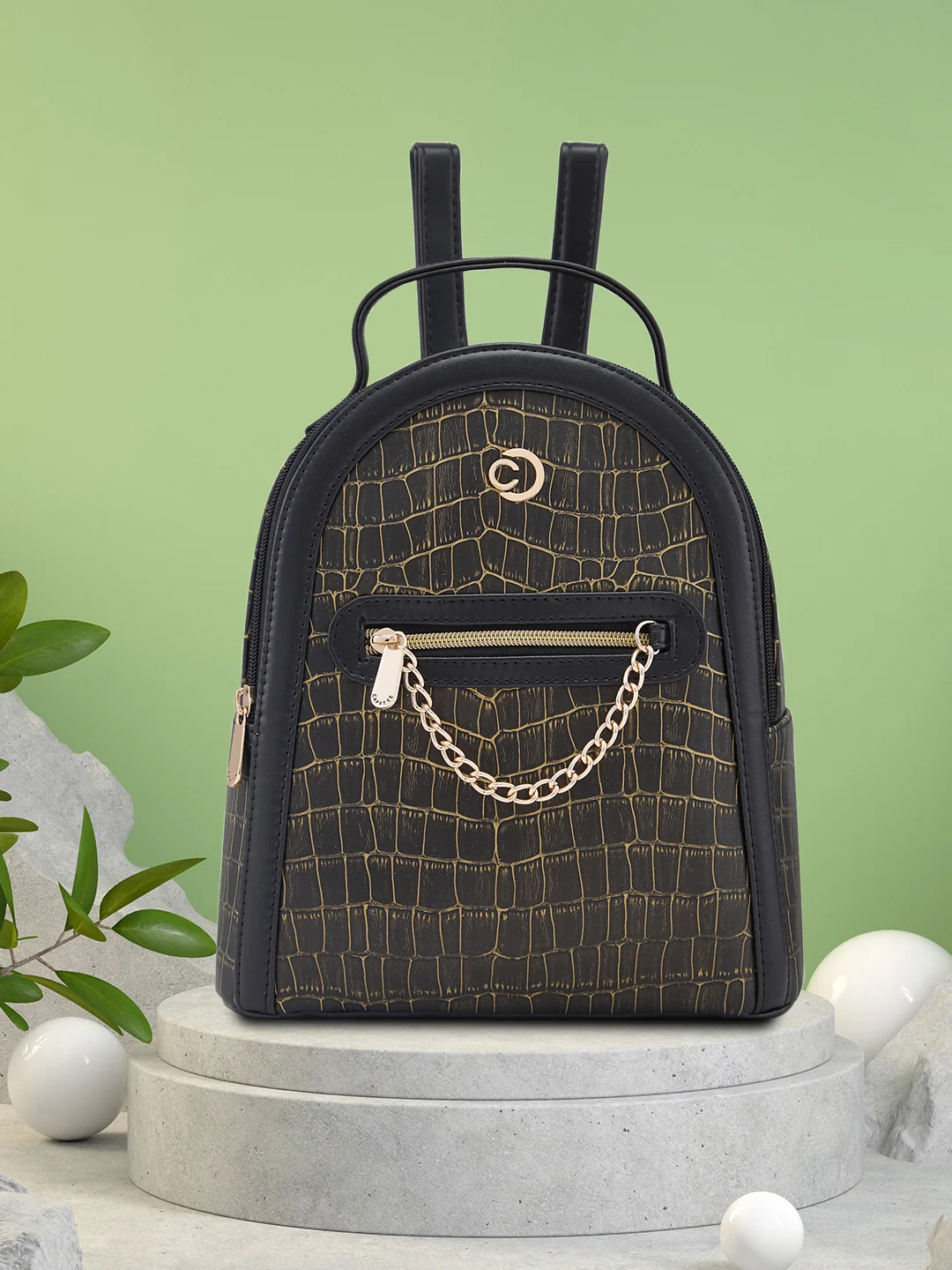 Caprese Mist Small Black Backpack - Image 3