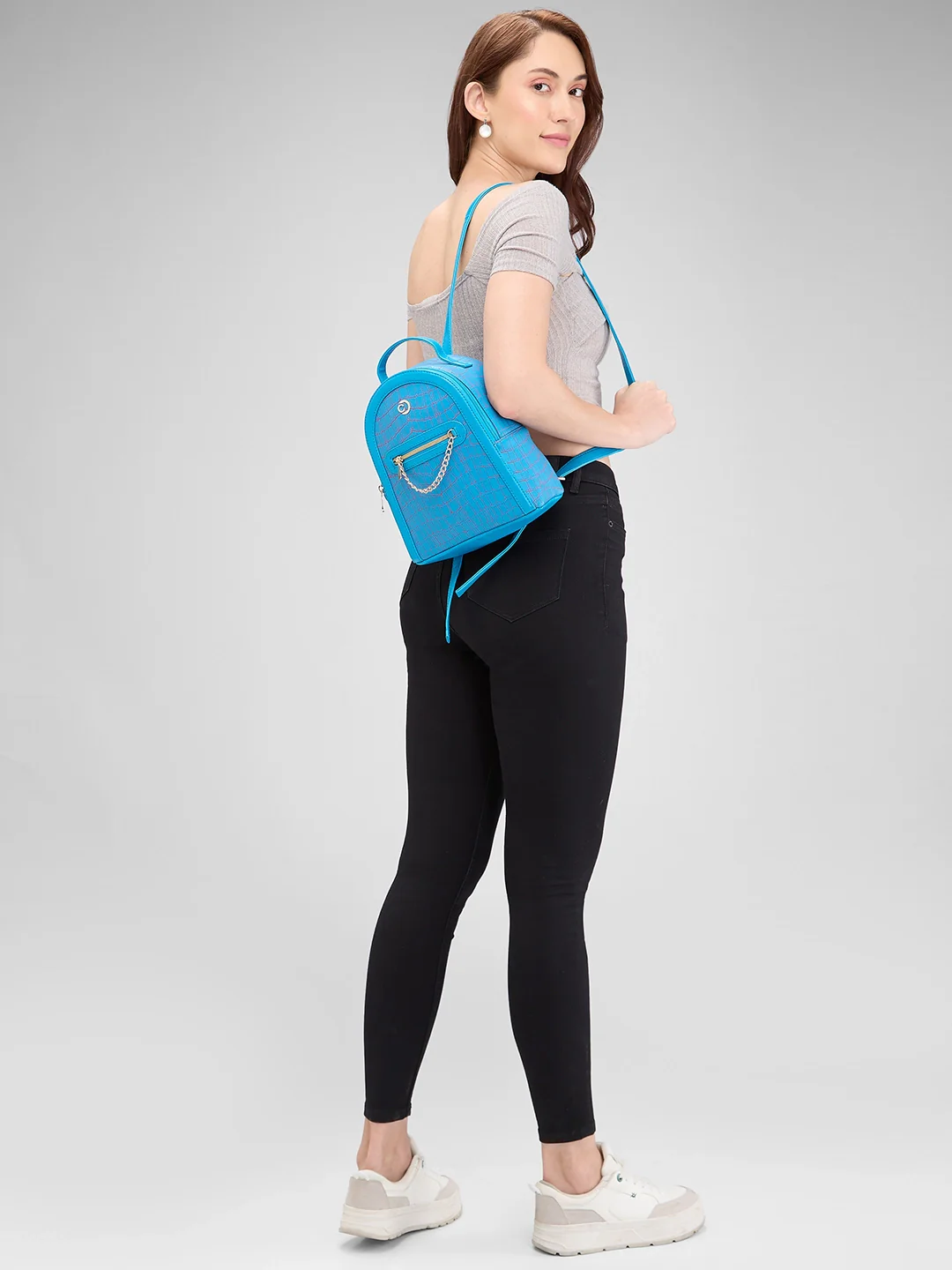 Caprese Mist Small Blue Backpack - Image 2