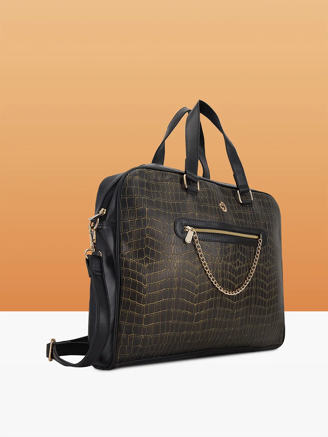 Caprese Mist Laptop Bag Large Black - Image 4