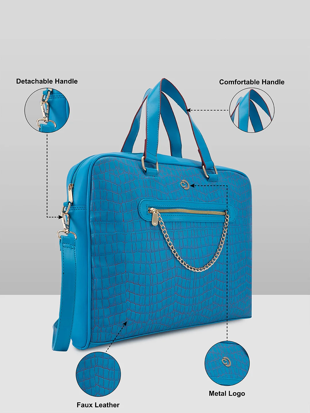 Caprese Mist Laptop Bag Large Blue - Image 6