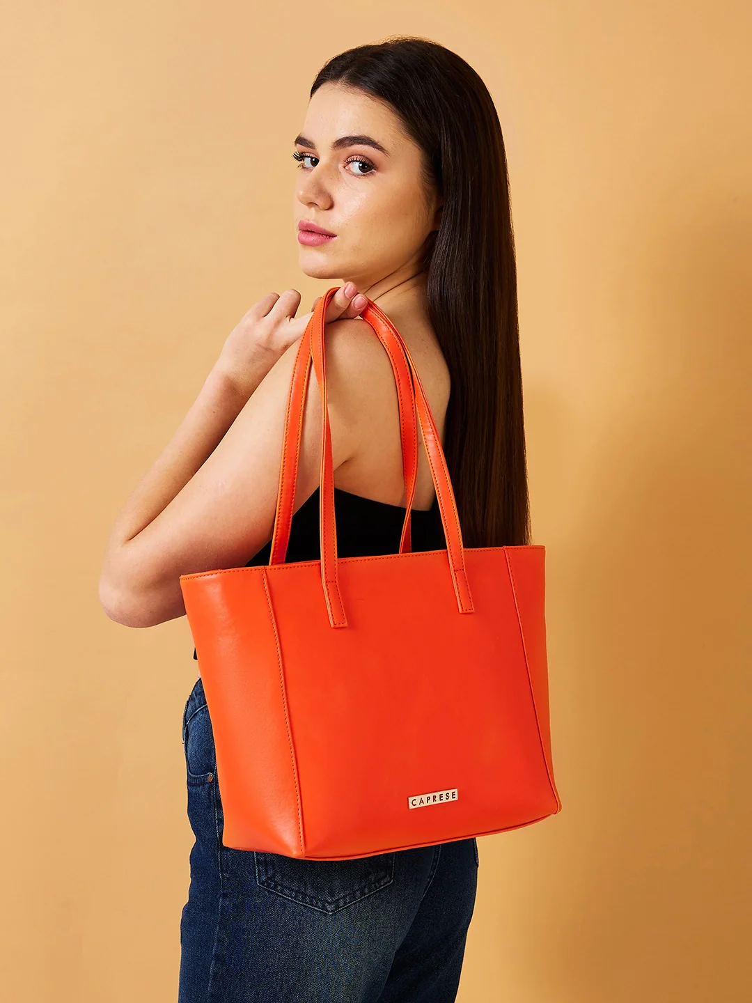 Caprese Montana Small Burnt Orange Tote Bag - Image 11