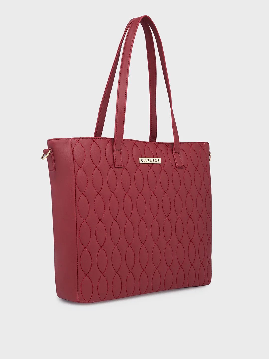 Caprese Mubi Small Maroon Tote Bag - Image 5