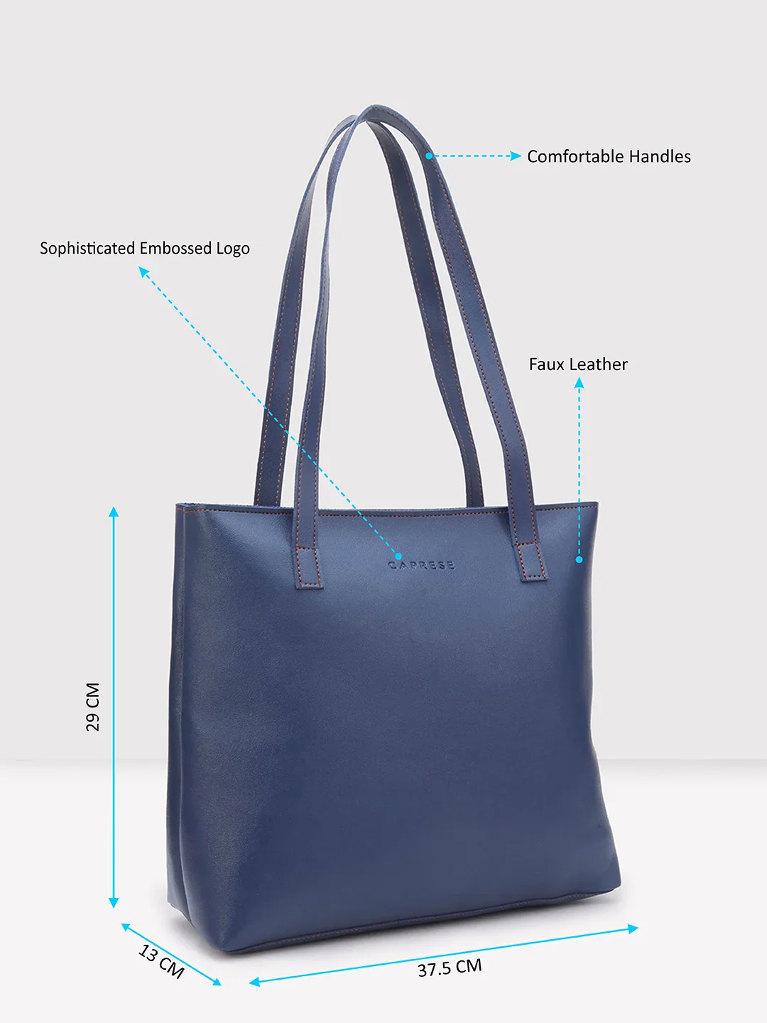 Caprese Myla Large Navy Tote Bag - Image 6