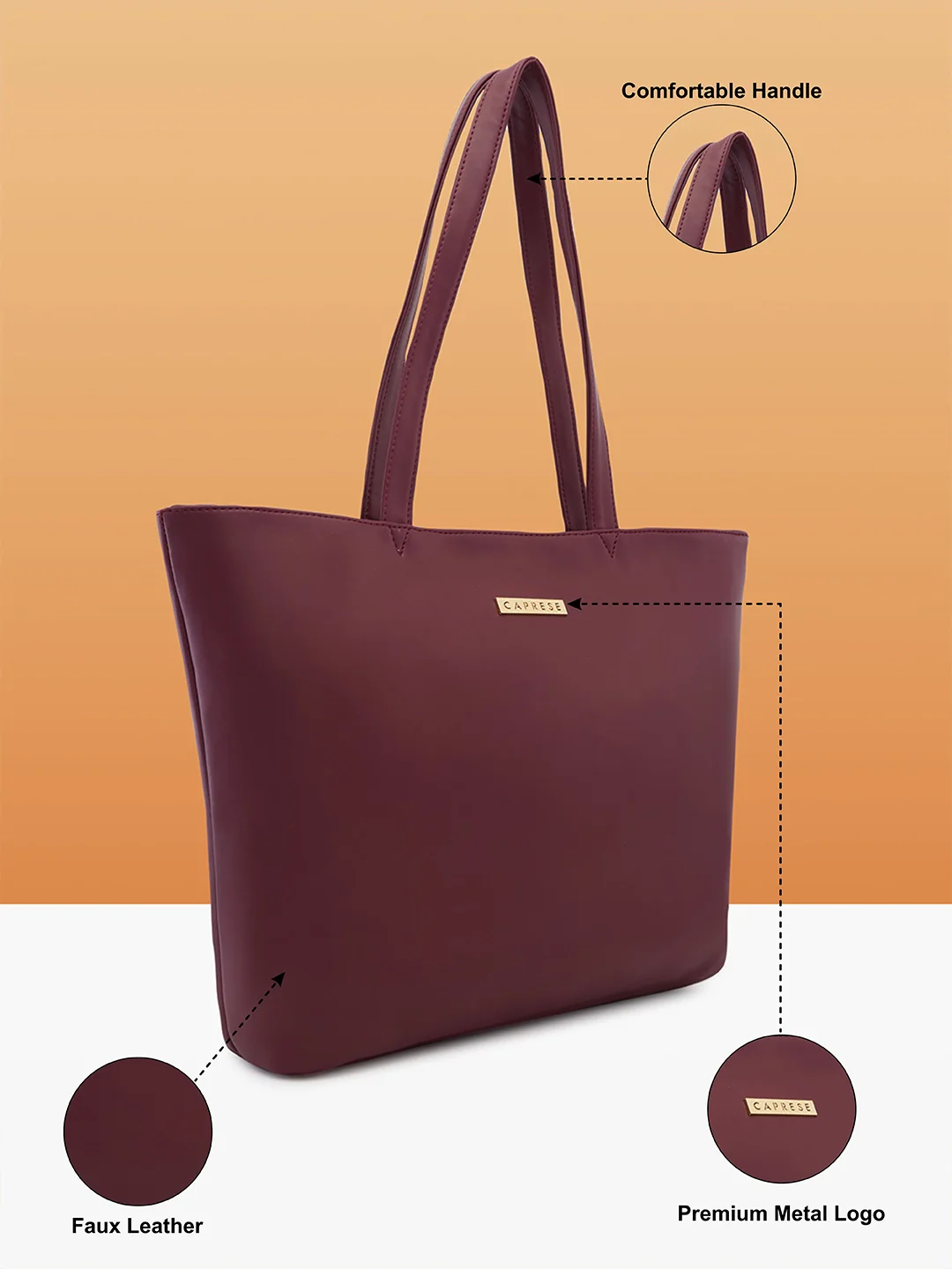 Caprese N Dania Medium Cherry Tote Bag - Image 3