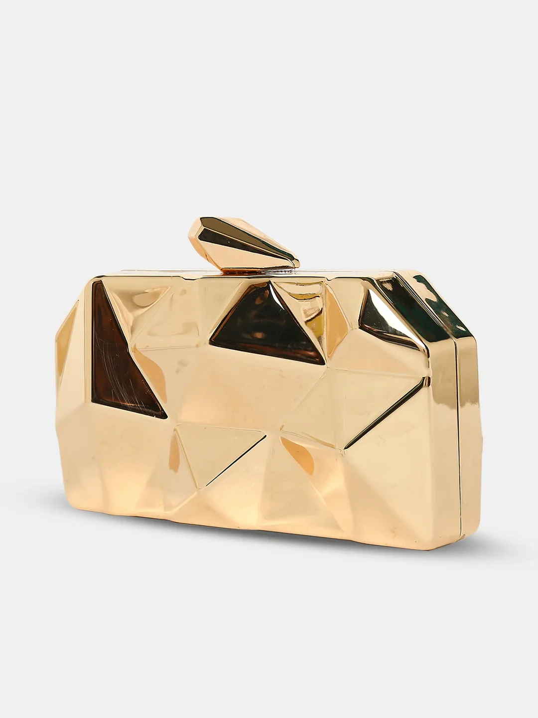 Caprese Nadia Small Gold Clutch - Image 5