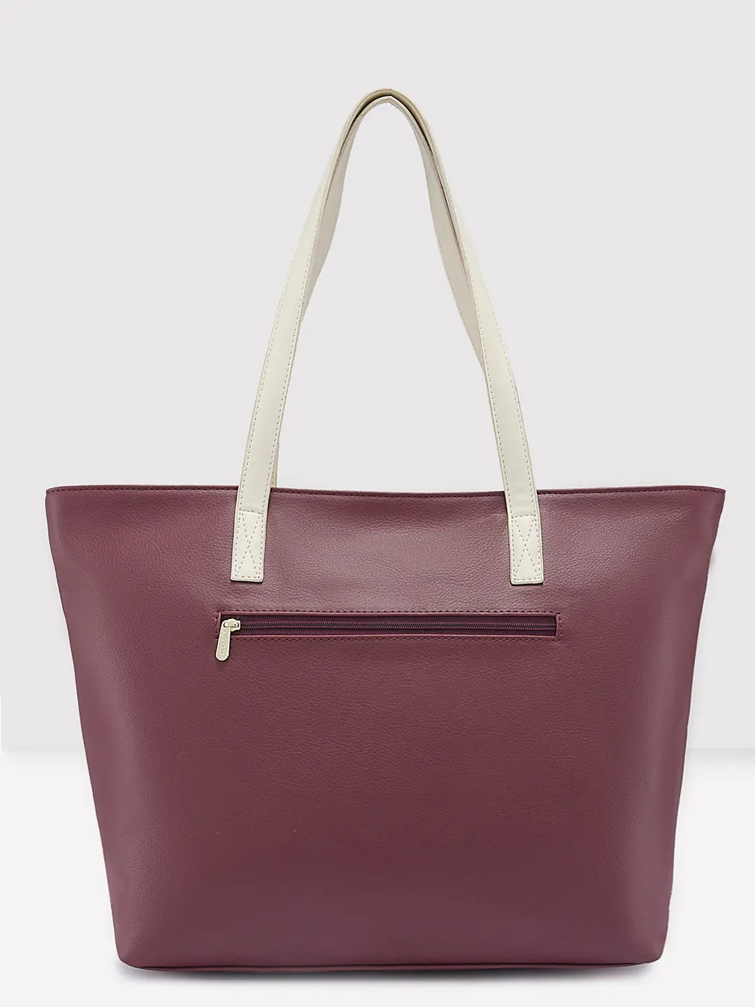 Caprese Narni Medium Maroon Tote Bag - Image 3