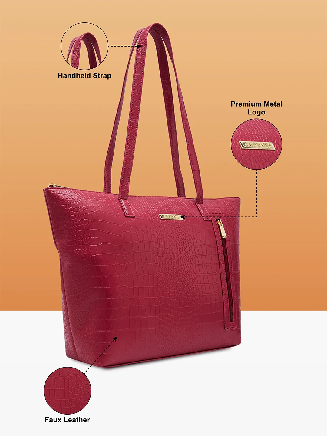 Caprese Natlie Large Plum Tote Bag - Image 6