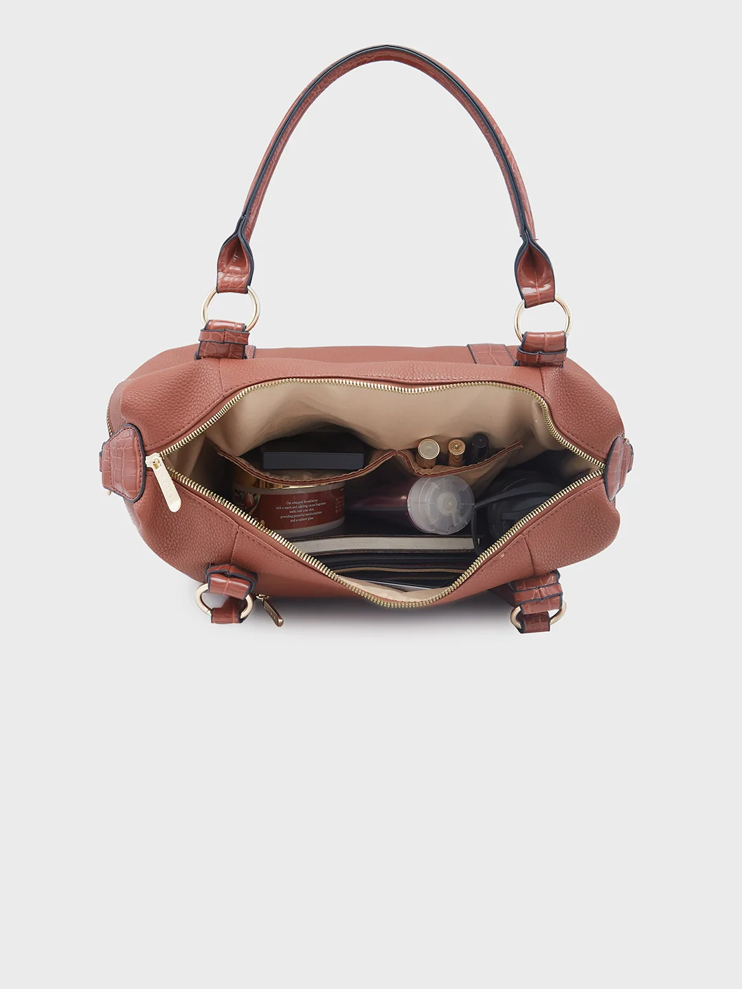 Caprese Nicole XL Tan Satchel Bag - Image 9