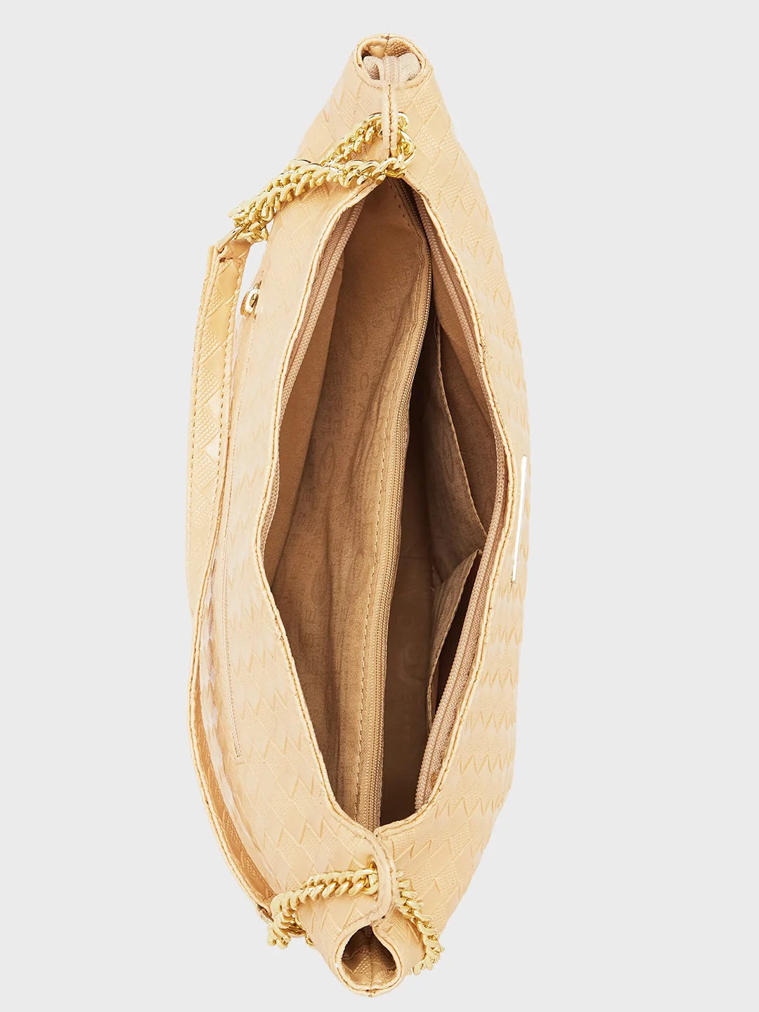 Caprese Nikita Medium Gold Hobo Bag - Image 11