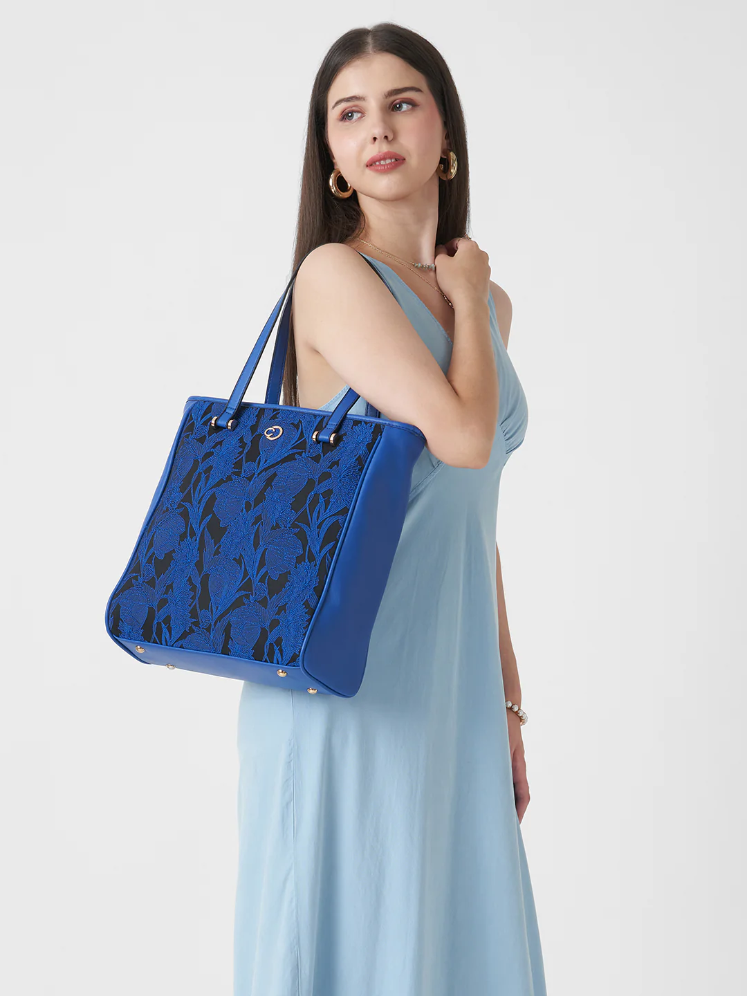 Caprese Nora Large Blue Tote Bag - Image 2