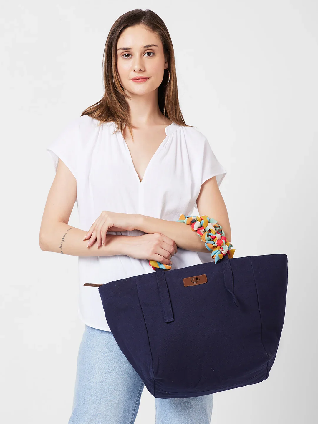 Caprese Oakley Large (E) Indigo Tote Bag - Image 8