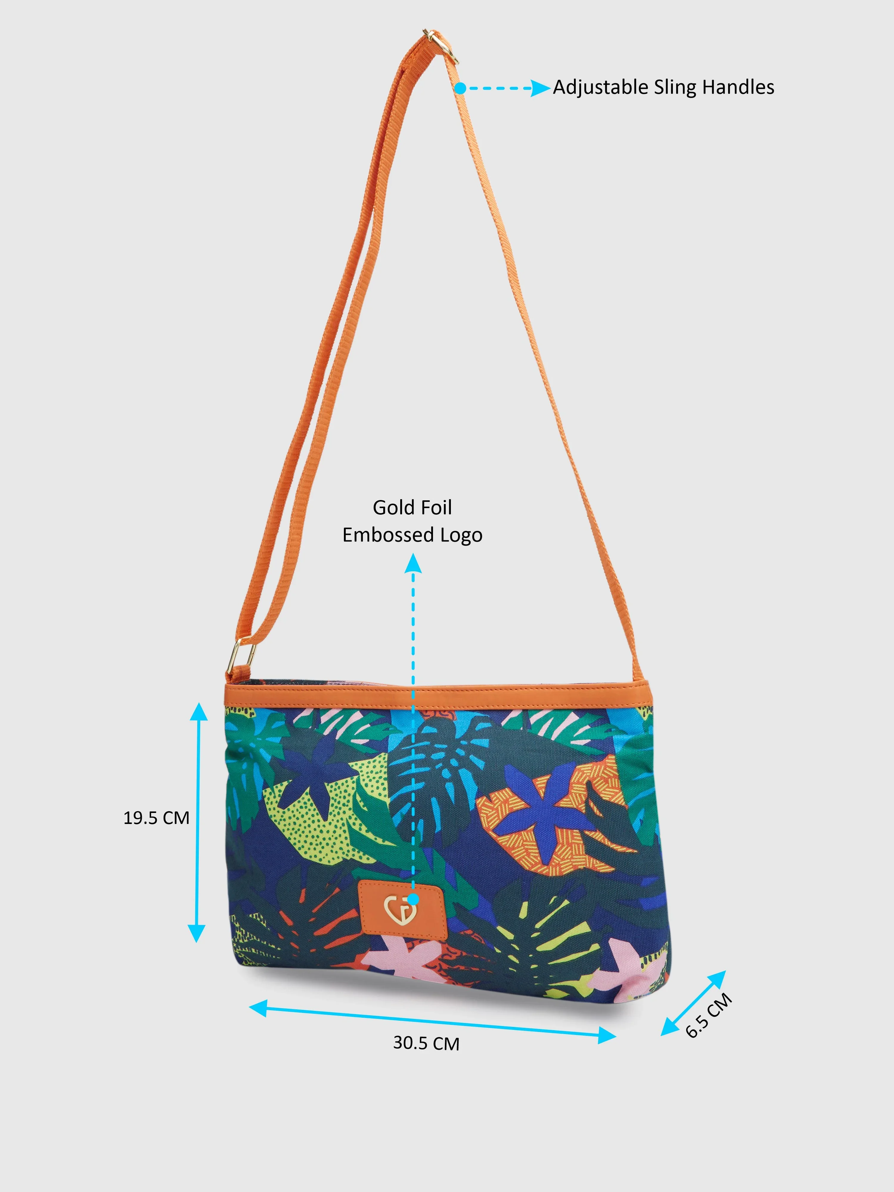 Caprese Octavia Large Indigo Sling Bag - Image 4