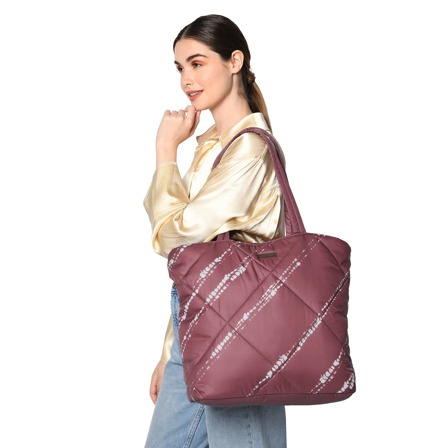 Caprese Olive Large (E) Maroon Tote Bag - Image 2