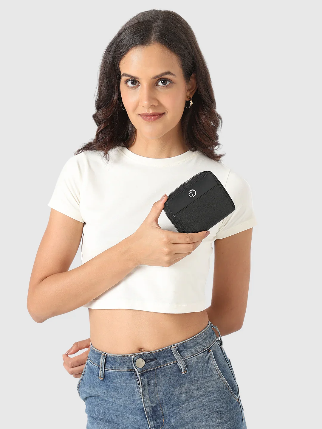 Caprese Olivia Small Black Zip Around Wallet - Image 11