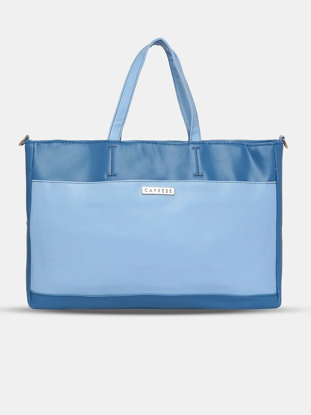 Caprese Ollie Large Cyan Laptop Satchel Bag - Image 3