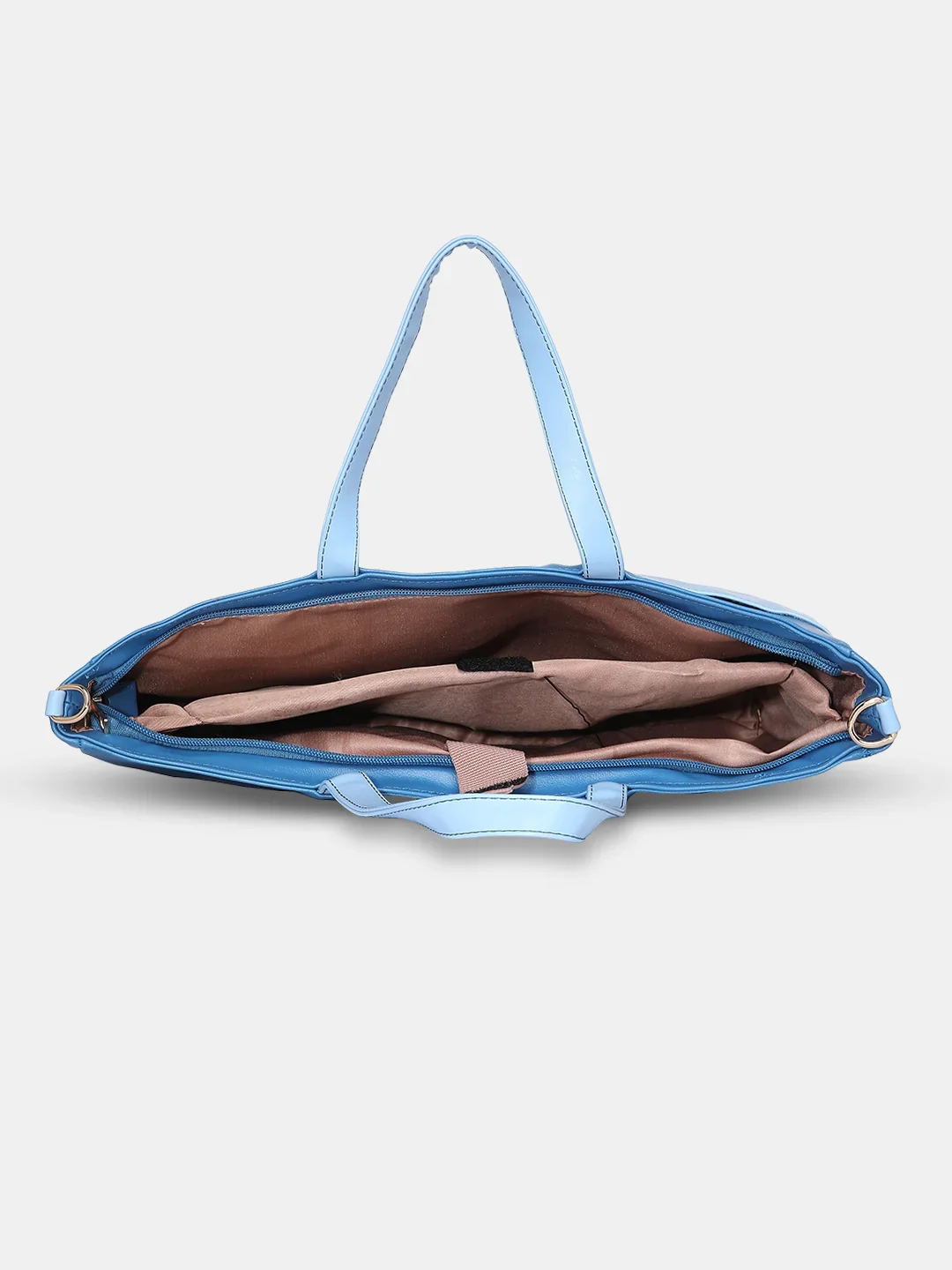Caprese Ollie Large Cyan Laptop Satchel Bag - Image 9