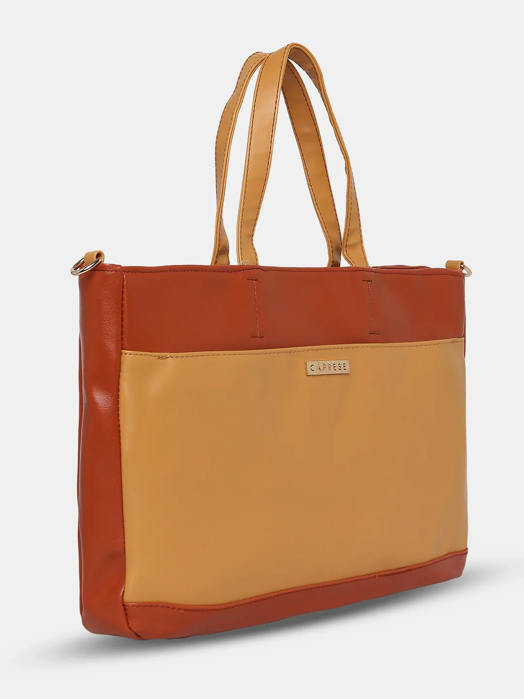 Caprese Ollie Large Tan Laptop Satchel Bag - Image 4