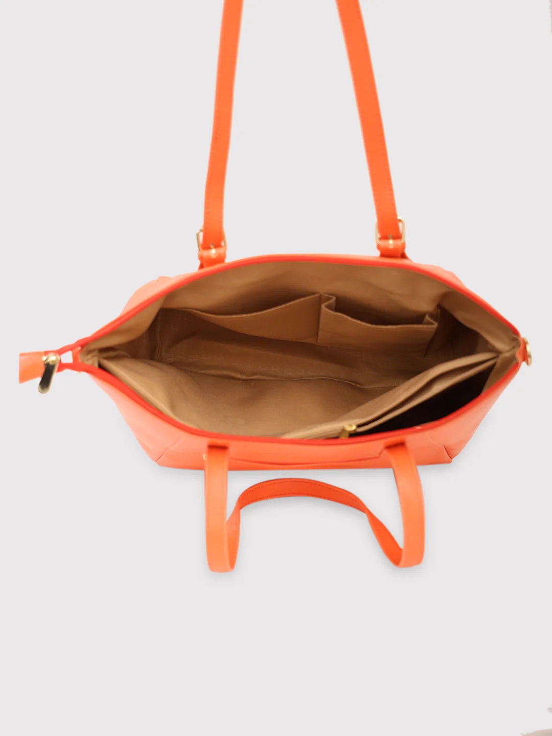 Caprese Opium Medium Coral Satchel Bag - Image 10