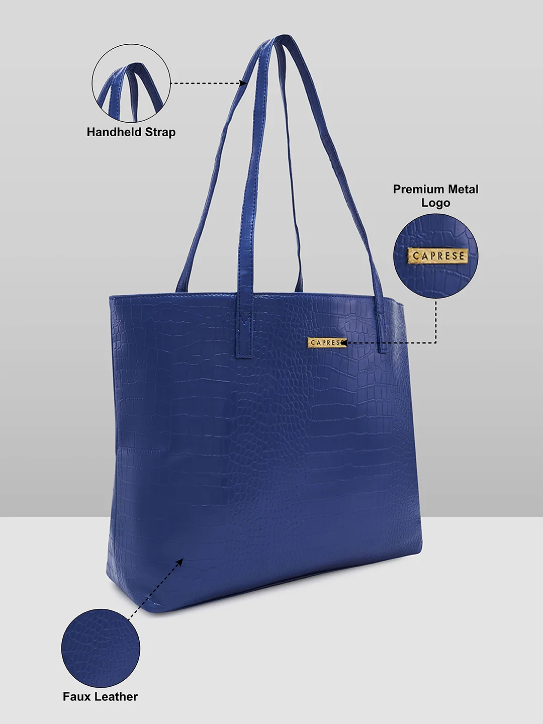 Caprese Oprah Large Navy Tote Bag - Image 6