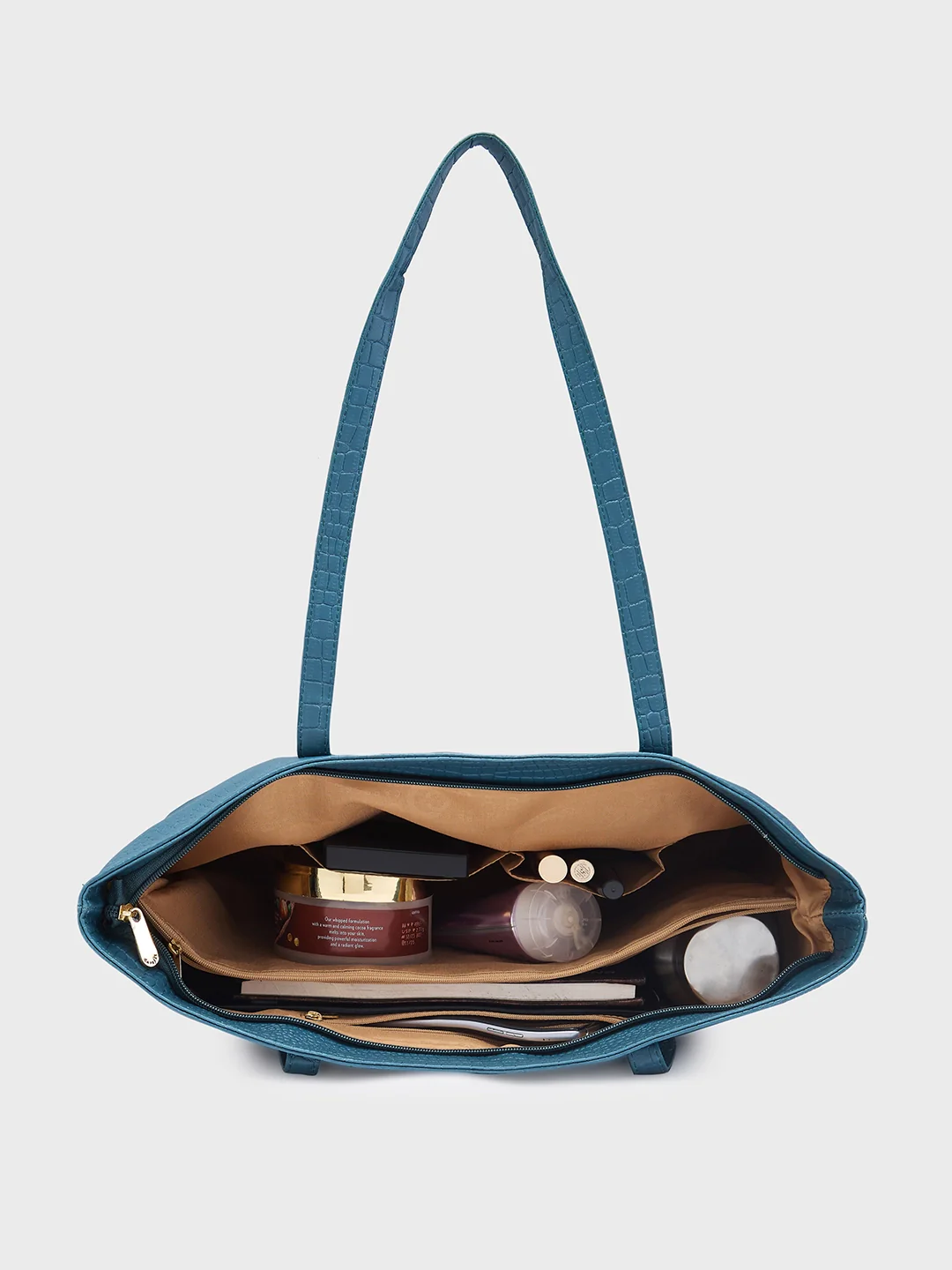 Caprese Oprah Large Teal Tote Bag - Image 10
