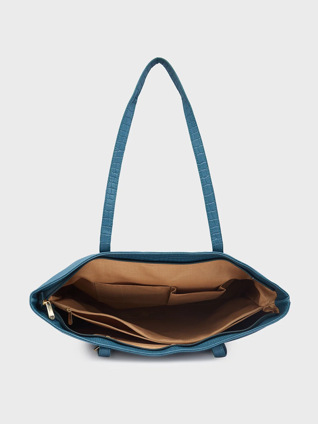 Caprese Oprah Large Teal Tote Bag - Image 11