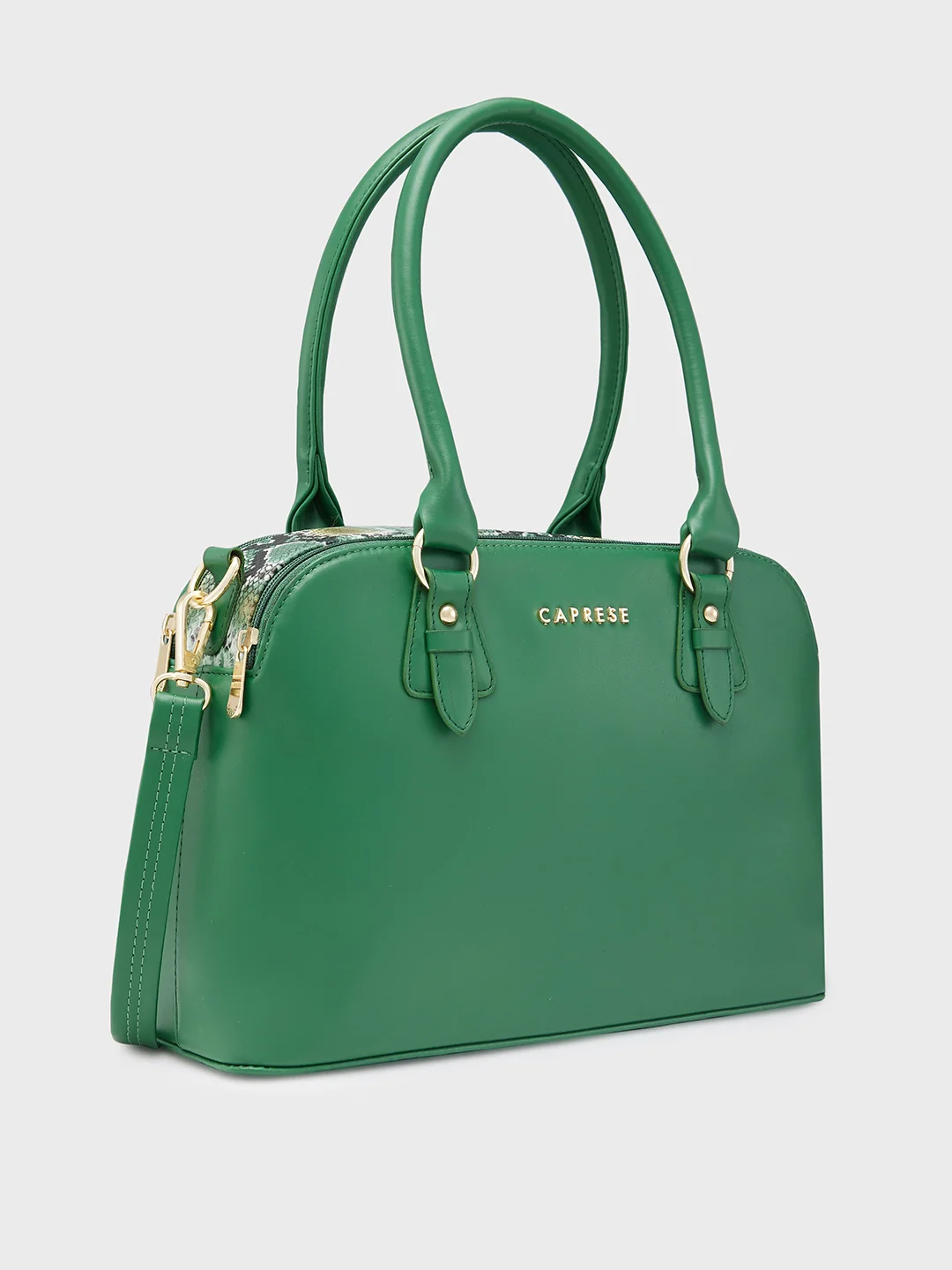 Caprese Oriana Medium Dark Green Satchel Bag - Image 4