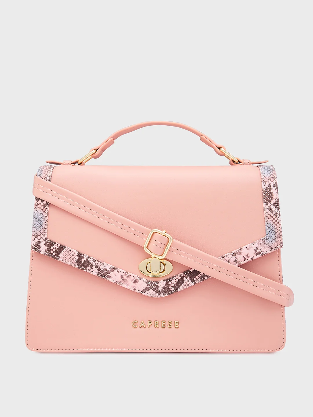 Caprese Oriana Medium Light Pink Sling Bag - Image 13