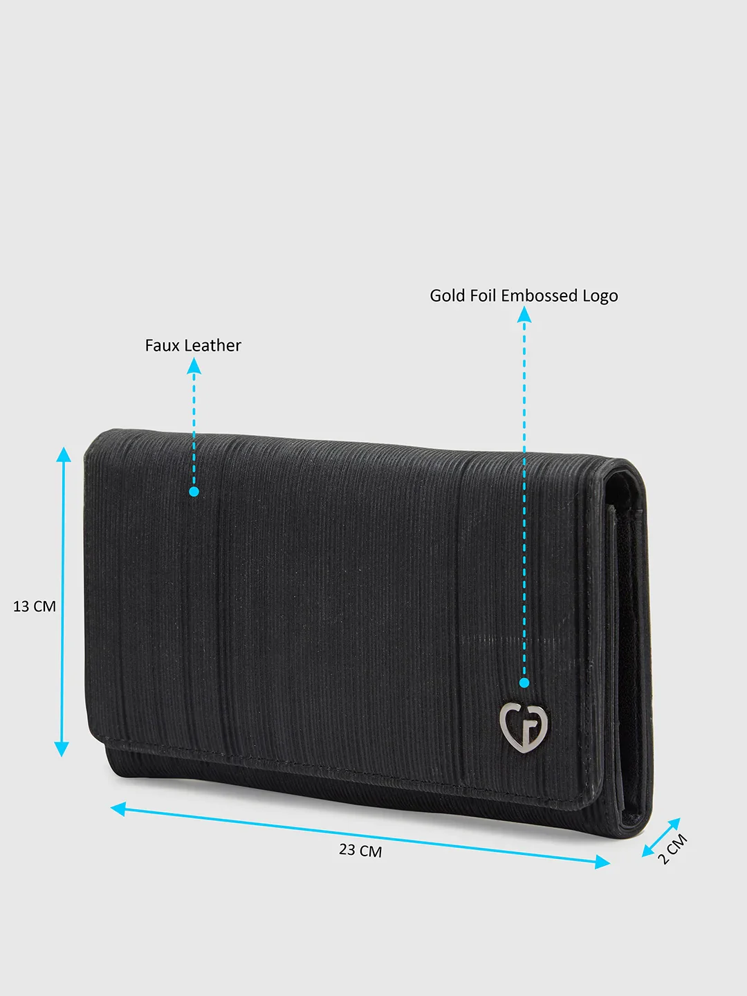 Caprese Party Bluma Medium Black Clutch - Image 5