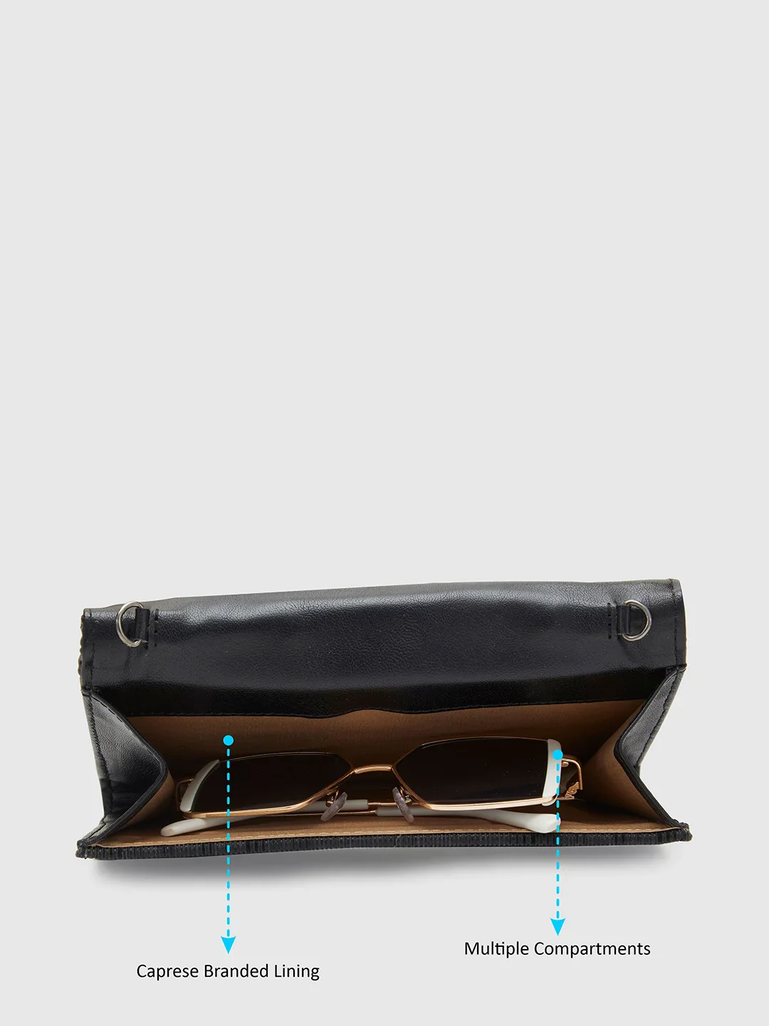 Caprese Party Bluma Medium Black Clutch - Image 8