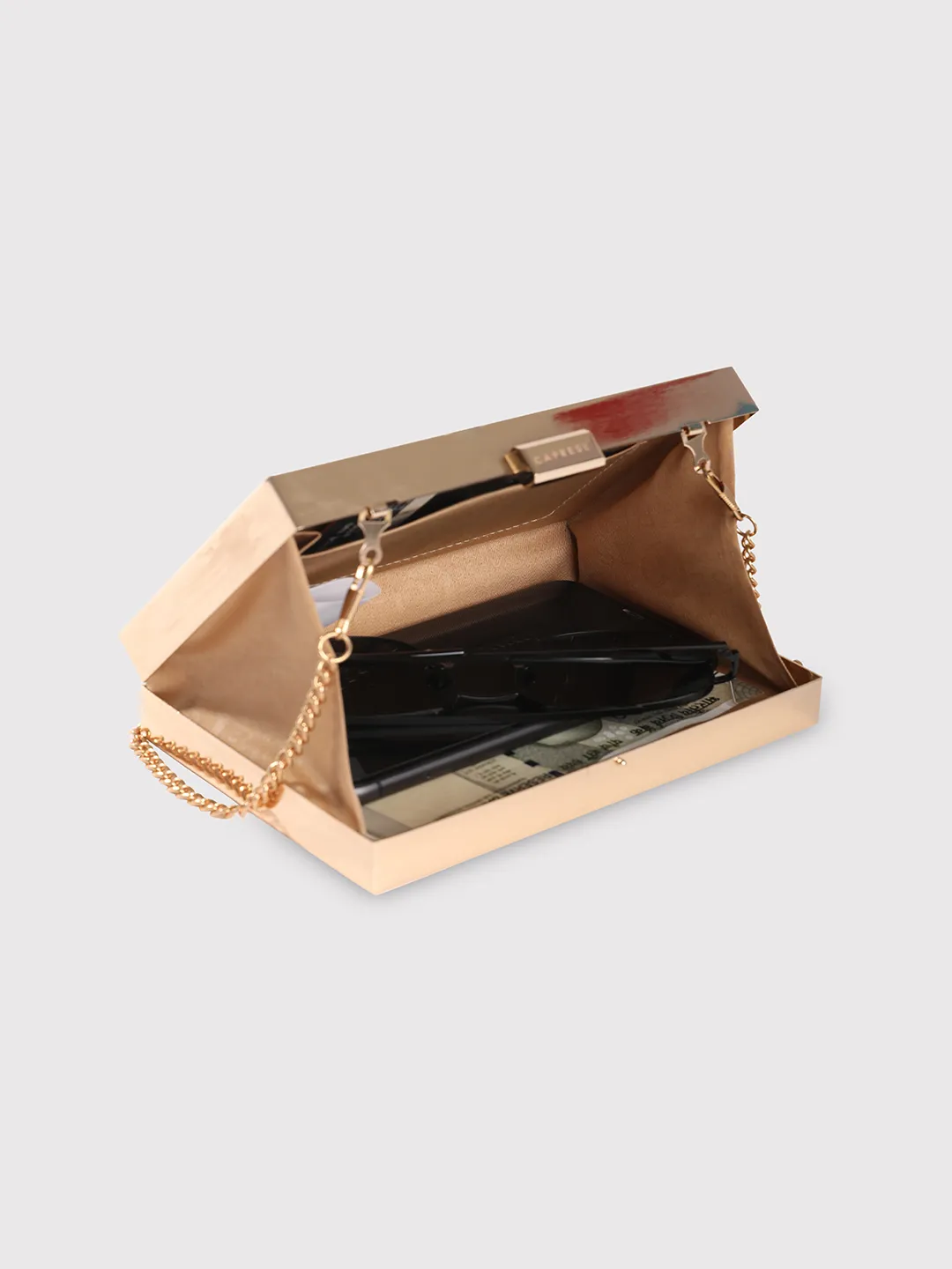 Caprese Party Junie Small Gold Clutch - Image 11