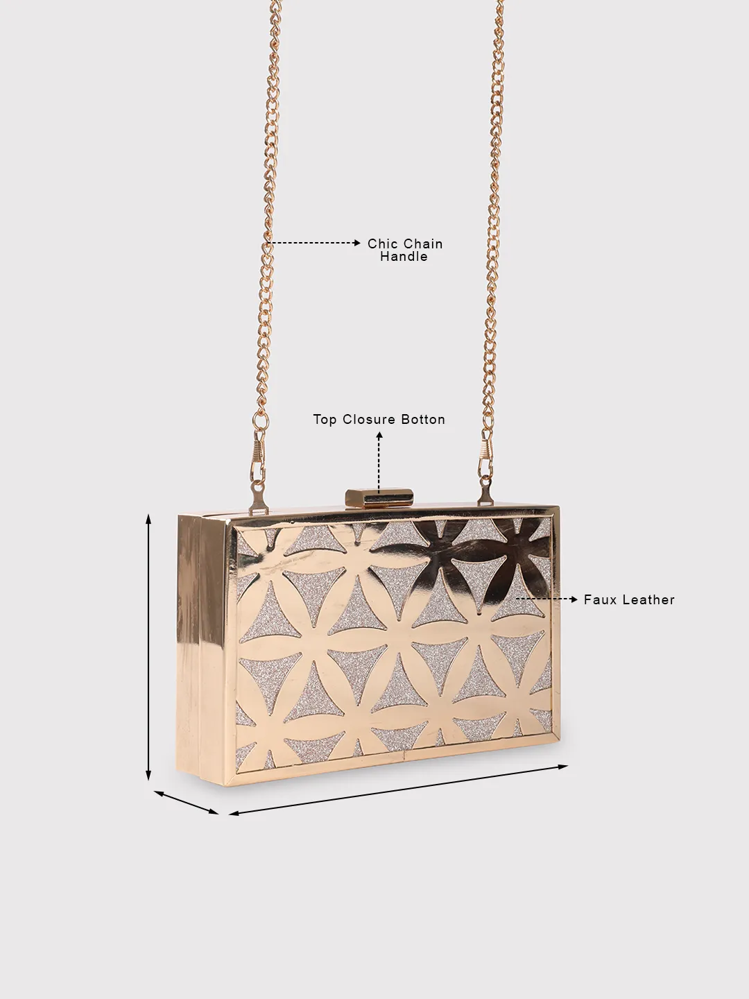 Caprese Party Junie Small Gold Clutch - Image 4