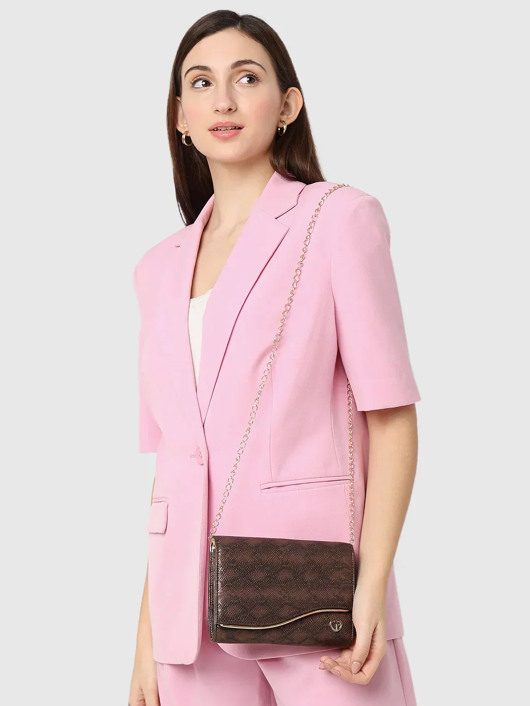 Caprese Party Merle Medium Brown Clutch - Image 11