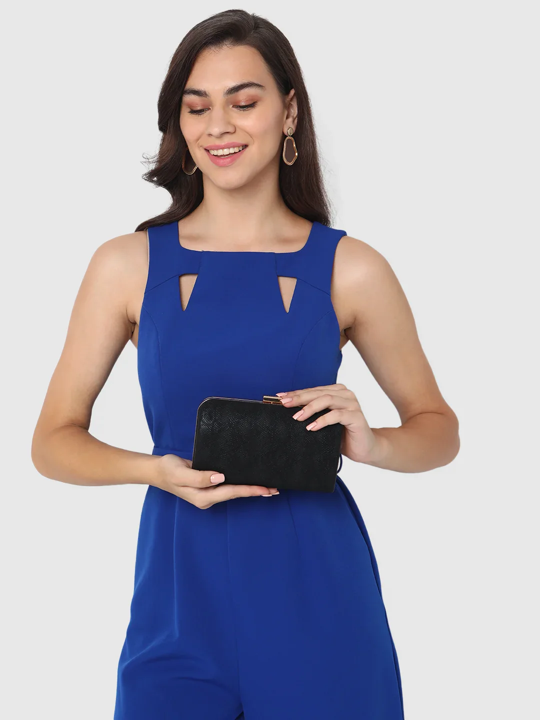 Caprese Party Teirra Medium Black Clutch - Image 3