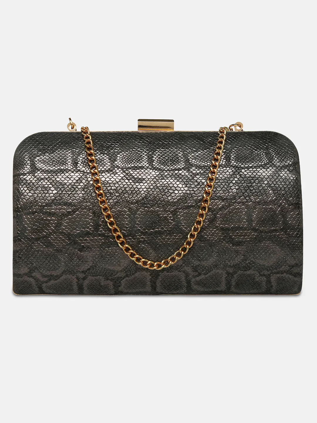 Caprese Party Teirra Medium Gunmetal Clutch - Image 10