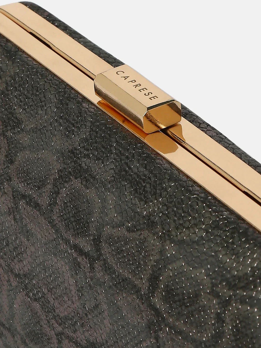 Caprese Party Teirra Medium Gunmetal Clutch - Image 7