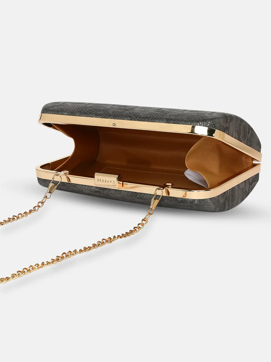 Caprese Party Teirra Medium Gunmetal Clutch - Image 9