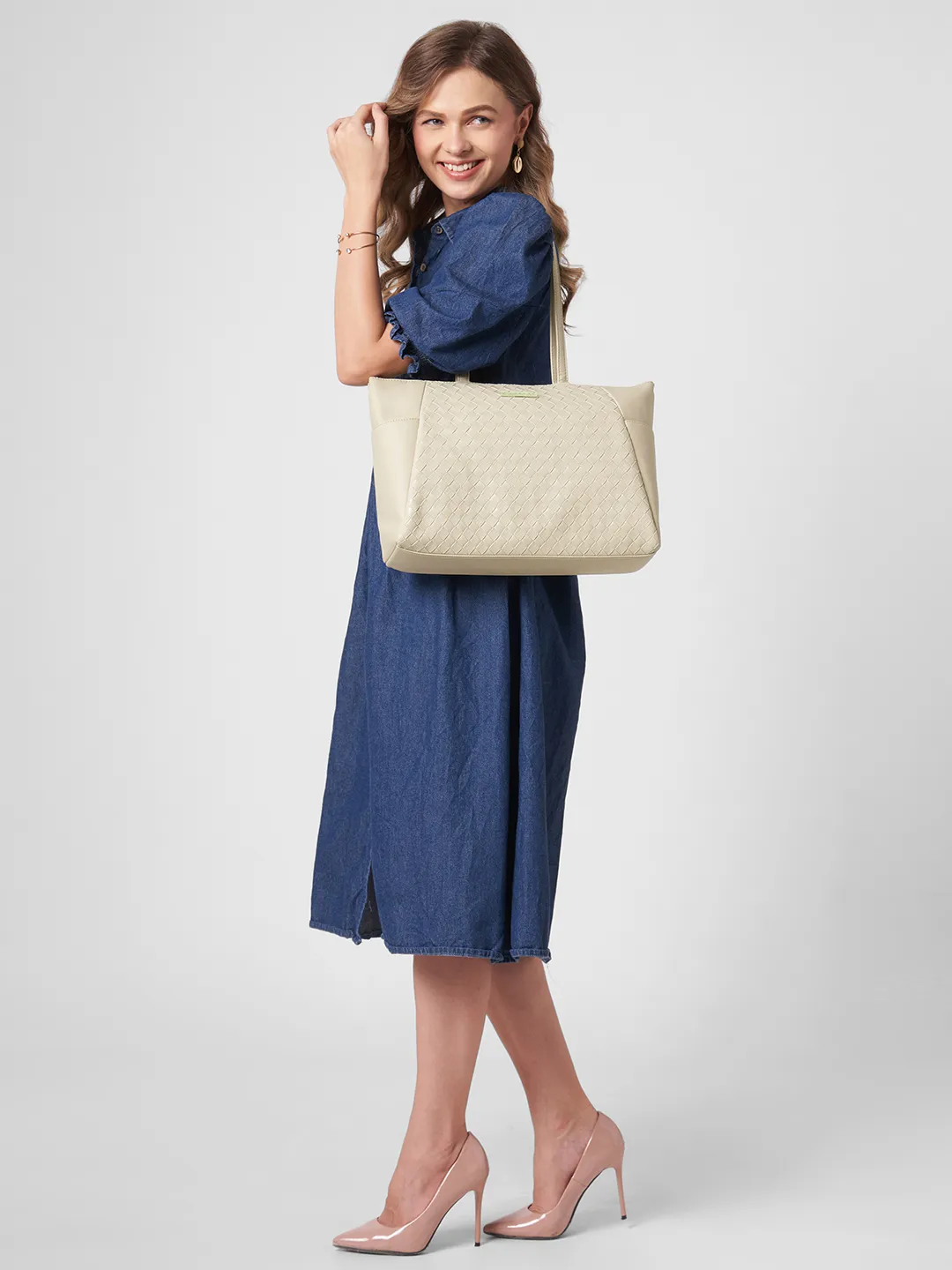 Caprese  Patricia Large Dark Beige Laptop Bag - Image 9