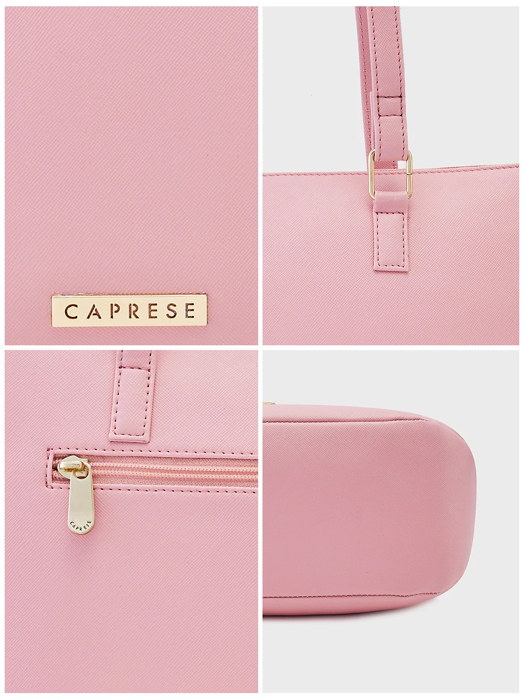 Caprese Pavel Medium Dull Pink Tote Bag - Image 13