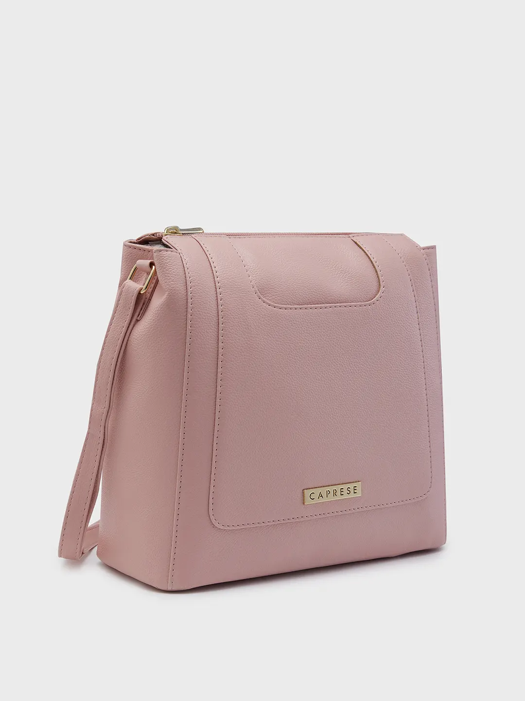 Caprese Peach Medium Dull Pink Hobo Bag - Image 7