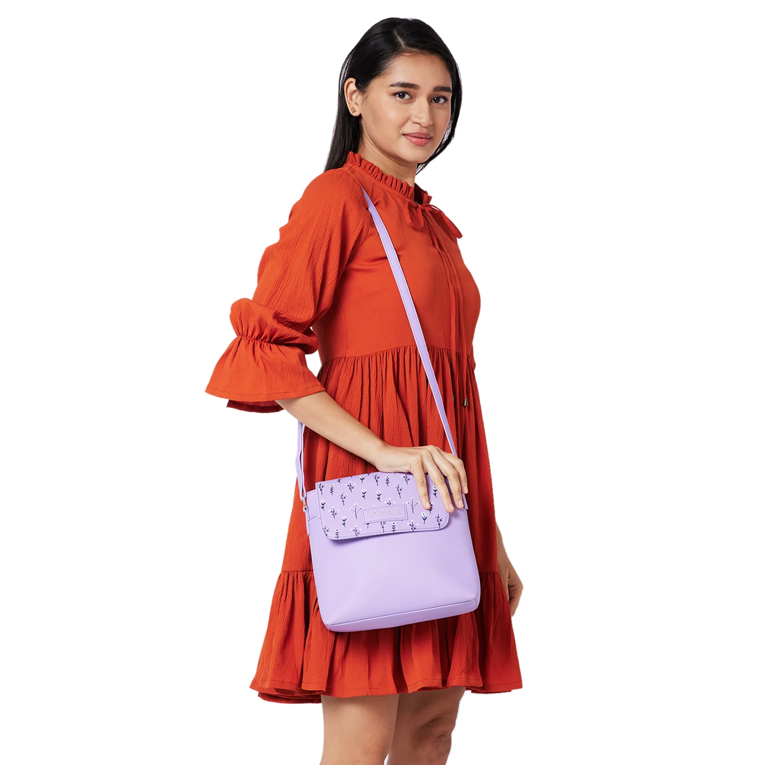 Caprese Pensa Small Lilac Sling Bag - Image 9