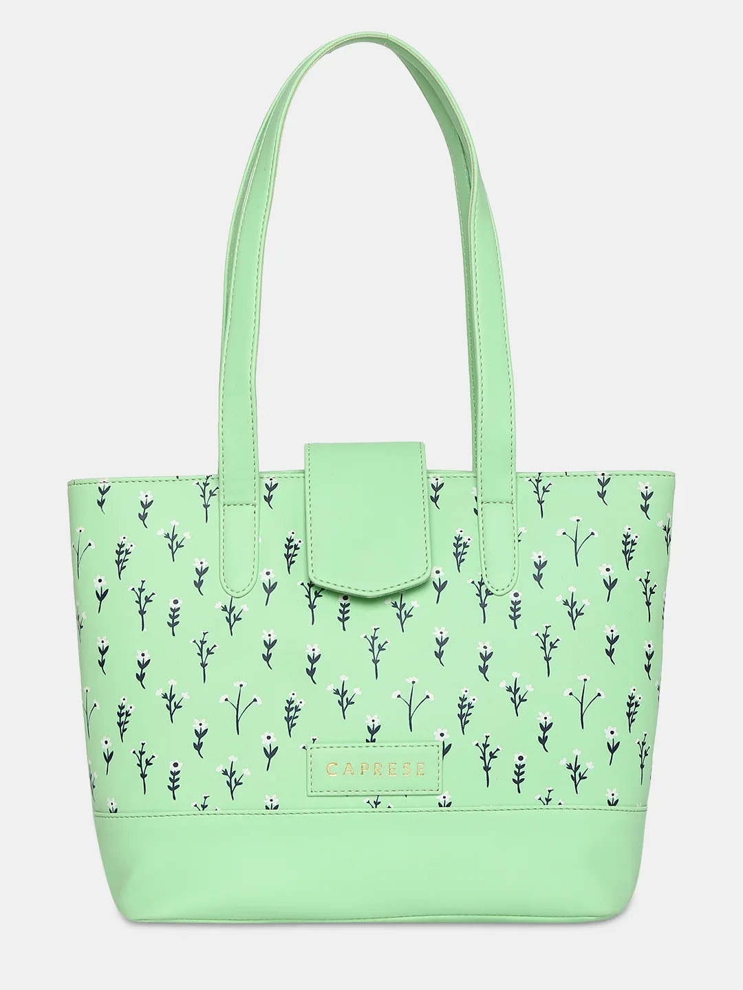 Caprese Pensa Small Green Ash Tote Bag