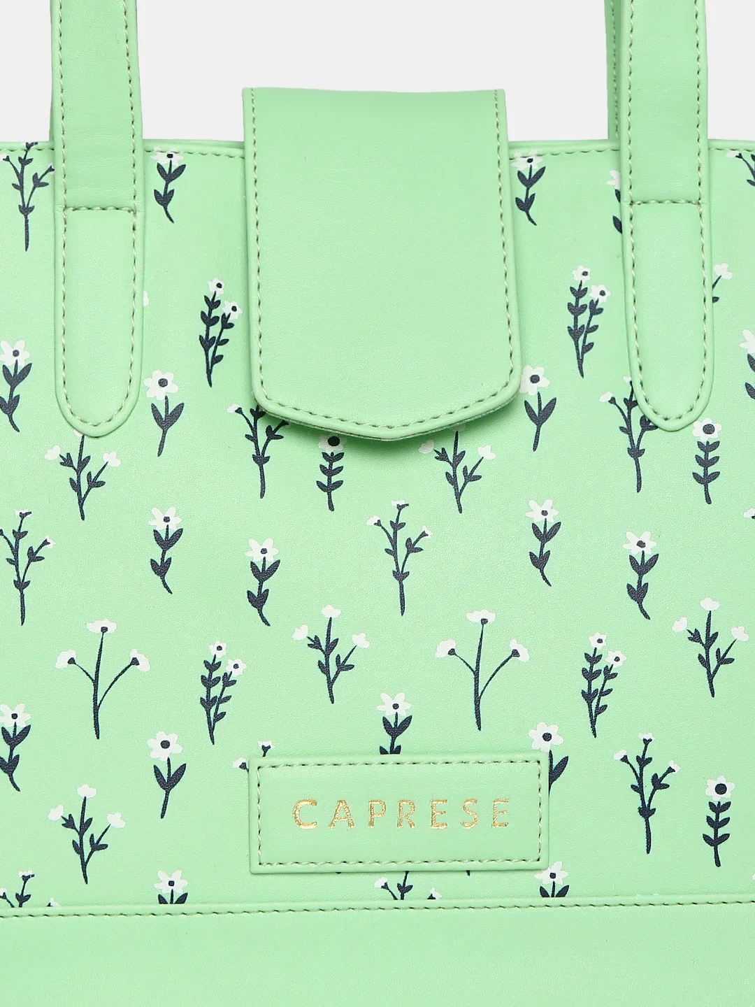 Caprese Pensa Small Green Ash Tote Bag - Image 6