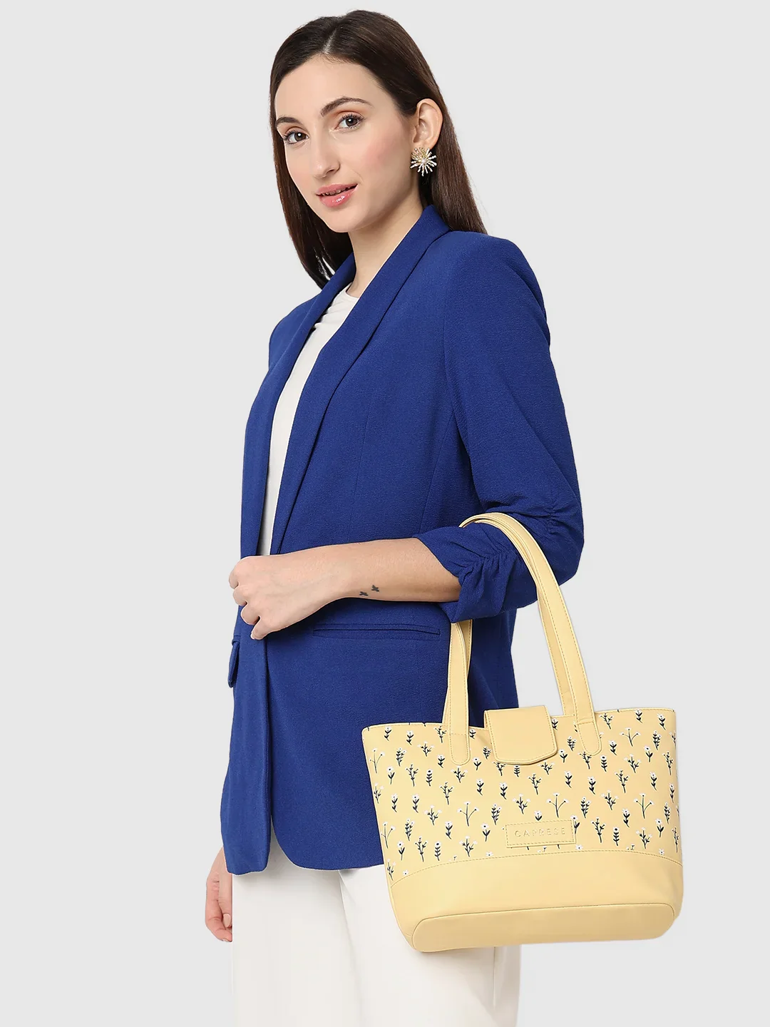 Caprese Pensa Small Mellow Yellow Tote Bag - Image 13