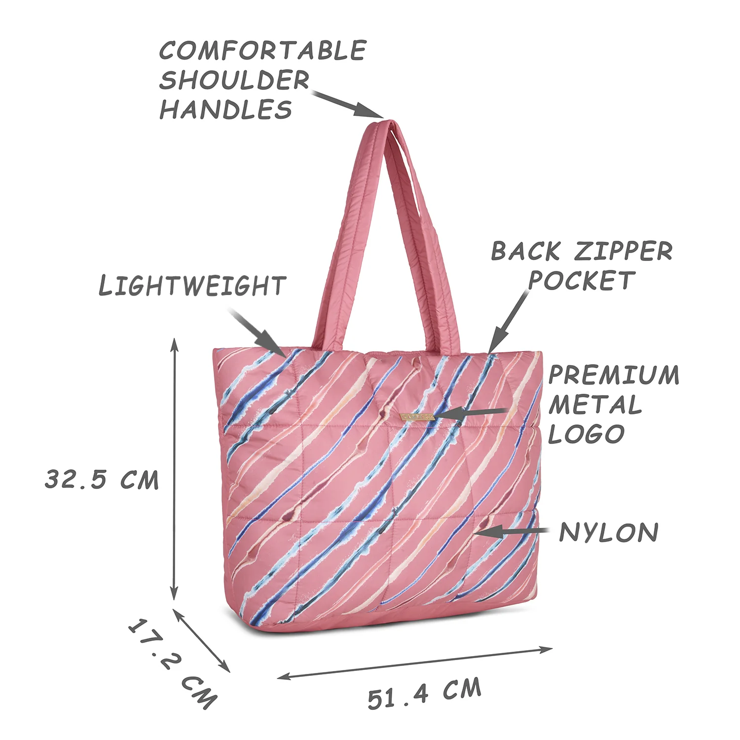Caprese Pepper Large Coral Tote Bag - Image 8