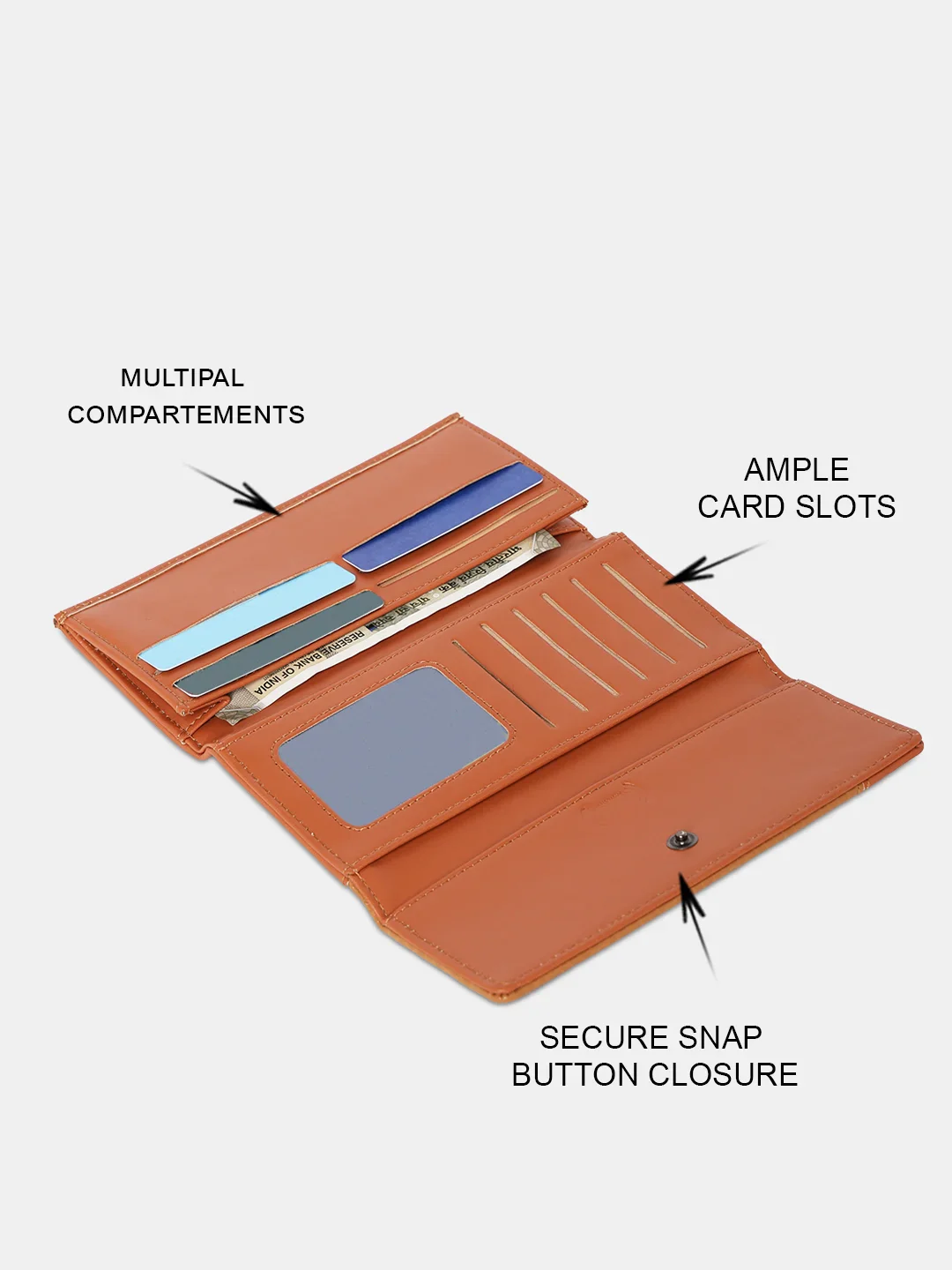 Caprese Pernille Large Tan Wallet - Image 4