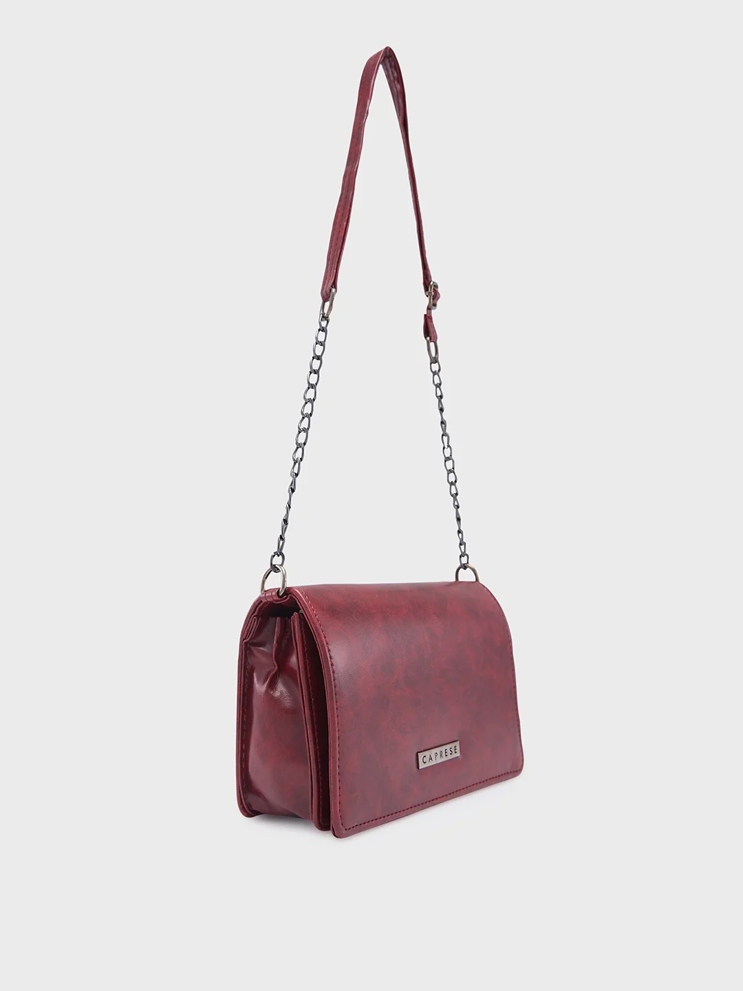 Caprese Piko Medium Burgundy Sling Bag - Image 4
