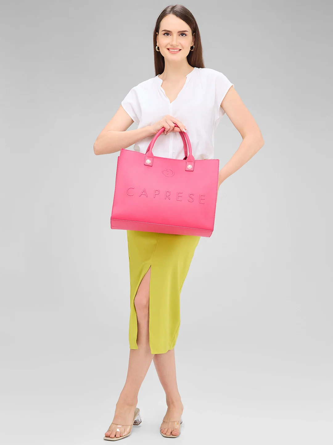 Caprese Pink Cloud Large Pink Tote Bag - Image 3