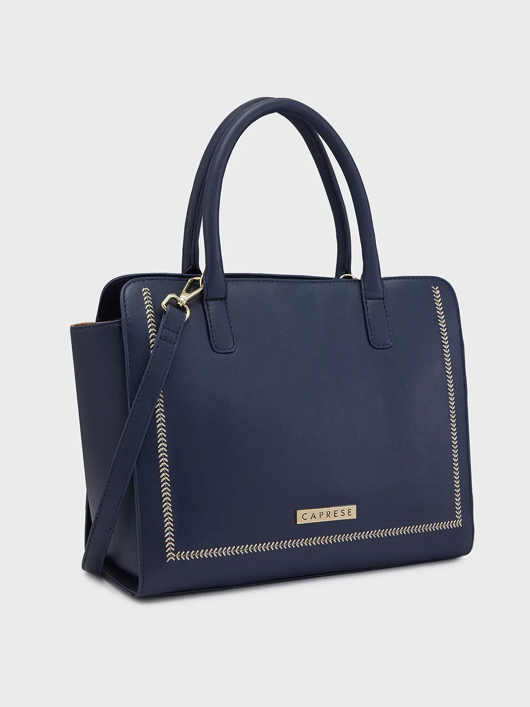 Caprese Poppy Medium Navy Satchel Bag - Image 6