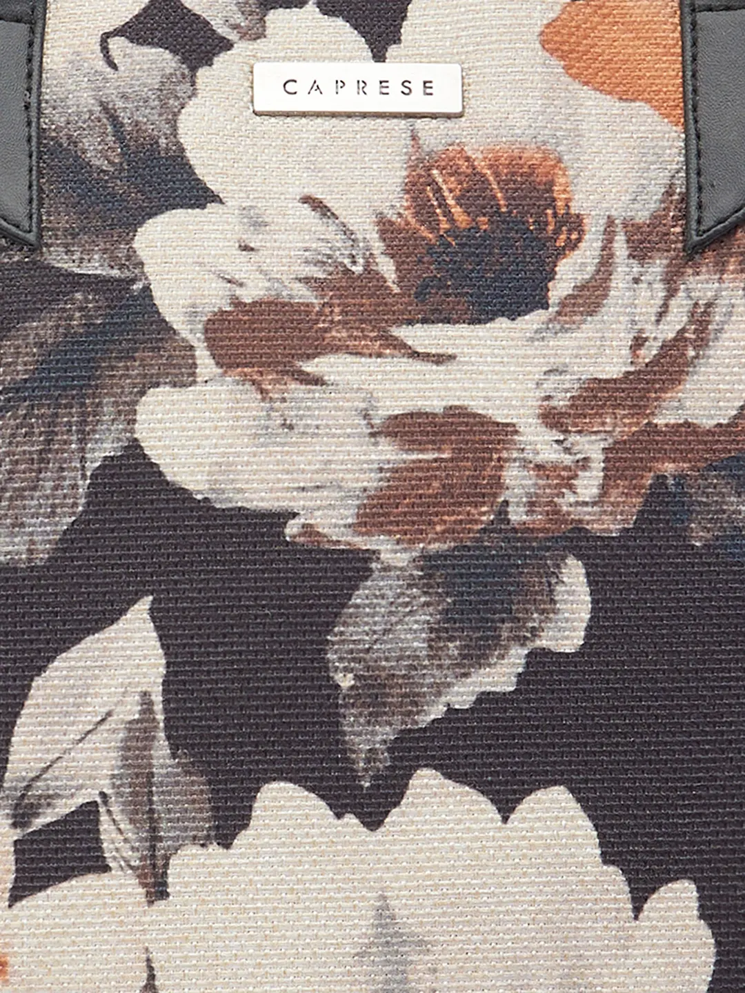 Caprese Poppy Printed Medium Black Tote Bag - Image 9