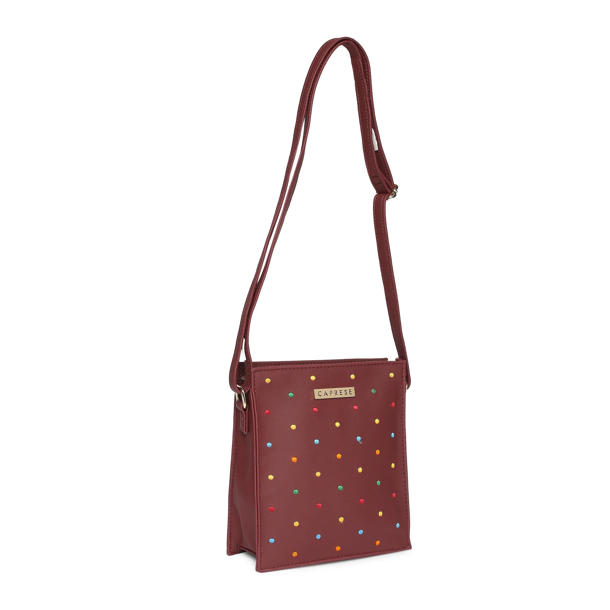 Caprese Popsicle Medium Maroon Crossbody Sling Bag - Image 2